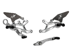 Extreme Components Rearset BMW S1000RR 15-19 STD/GP silver w carbon