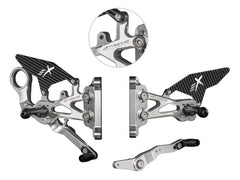 Extreme Components Rearset BMW S1000RR 20-21 STD/GP silver w carbon