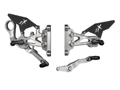 Extreme Components Rearset BMW S1000RR 20-21 STD/GP silver w carbon