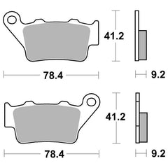Alpha Racing Brake Pad Set SBS Sinter Rear BMW ,S1000RR 2009 - 2011,S1000RR 2015 - 2021 ,HP4 2012 - 2014