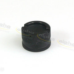Alpha Racing Racing cap for oil drain valve, aluminum, black