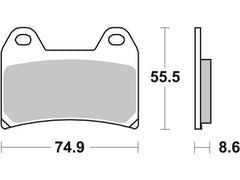 SBS Brake Pad Set Racing Sinter Front B706RST