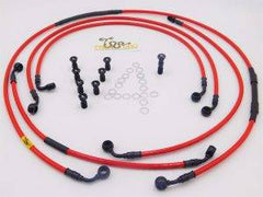 Fren Tubo Kevlar Clutch Line Ducati V4R Black Banjos\Black Fittings\Red Lines