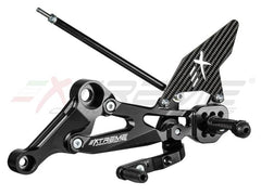 Extreme Components GP EVO Rearsets Kit STD And Reverse Shifting Carbon Fiber Black Heel APRILIA RS660 / TUONO 660 (2020/2022)