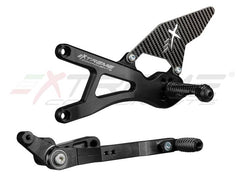 Extreme Components GP EVO Rearsets Kit STD And Reverse Shifting Carbon Fiber Black Heel (FOR AKRAPOVIC RACING FULL SYSTEM) YAMAHA R1 (2020/2022)