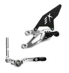 Extreme Components RearsetYamaha R7 2021-22 STD/GP silver w carbon