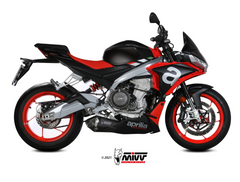 MIVV Full System 1x1 Delta Race Black Standard Exhaust For Aprilia RS 660 20-23 Tuono 660 21-23