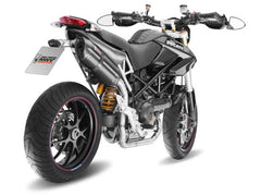 MIVV Slip-on Suono Black Stainless Steel Exhaust For DUCATI HYPERMOTARD 1100 | HYPERMOTARD 1100 EVO 2007 - 2009