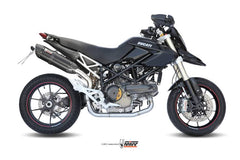 MIVV Slip-on Suono Black Stainless Steel Exhaust For DUCATI HYPERMOTARD 1100 | HYPERMOTARD 1100 EVO 2007 - 2009