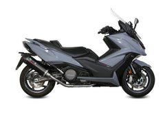 MIVV Slip-On Oval Black Stainless Steel With Carbon Cap Exhaust For KYMCO AK550 2017 - 2020