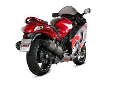 MIVV Slip-on Oval Titanium With Carbon Cap Exhaust For SUZUKI GSX-R 1300 HAYABUSA 2008 - 2017