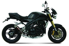 MIVV Slip-on GP Black Stainless Steel Exhaust For TRIUMPH SPEED TRIPLE 1050 2005 - 2006