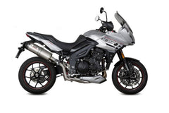 MIVV Slip-on Oval Titanium With Carbon Cap Exhaust For TRIUMPH TIGER 1050 SPORT 2017 - 2020