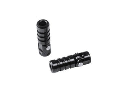 Bonamici Racing Aluminium Pair of striped fold-up front-pegs