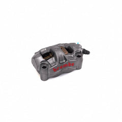 Brembo Caliper, Right, P4 30mm, M50, Cast Monobloc, 100mm Radial Mount, Titanium Gray w/ Red Lettering