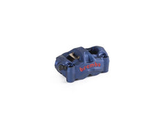 Brembo Caliper, Right, P4 30mm, M50, Cast Monobloc, 100mm Radial Mount, Blue w/ Red Lettering