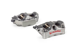 Brembo Caliper, Left, P4 30mm, StyleMA, Cast Monobloc, 100mm Radial Mount, Front, Titanium Grey