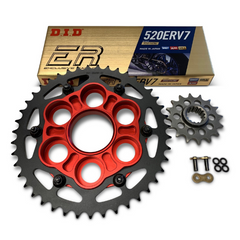 520 Conversion Quick Change Sprocket Kit - Superlite RS Series Sprocket Set W/ D.I.D. X-Ring Sealed Chain - DUCATI 998 V4 R Panigale '19-22