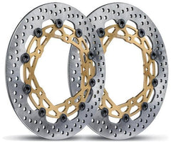 Brembo Disc Set, 300x5.5mm, Supersport, HPK Kit, Stainless Steel, Floating, Gold Carrier, Kawasaki Z9000RS