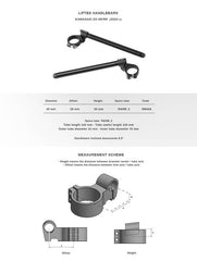 Bonamici Racing Aluminium Handlebars Diameter 45 mm lifted for Kawasaki ZX-4RR