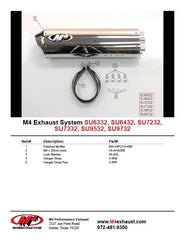 M4 Exhaust Bolt-On System with Polished Canister - SU6432