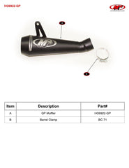 M4 Exhaust Black GP Slip-On - HO8922-GP