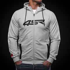 4SR Hoodie Logo Zip Grey