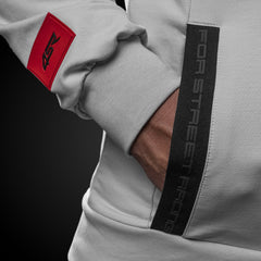 4SR Hoodie Logo Zip Grey