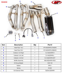 M4 Exhaust Full System With Street Slayer X96 Canister - KA4434