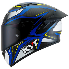 KYT NZ-Race Carbon Helmet - Carbon Stride Blue/White