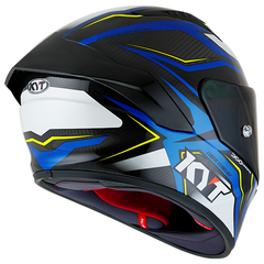 KYT NZ-Race Carbon Helmet - Carbon Stride Blue/White