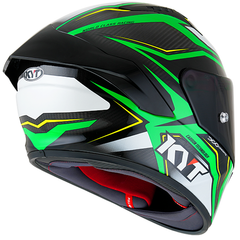 KYT NZ-Race Carbon Helmet - Carbon Stride Green Fluo