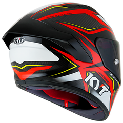 KYT NZ-Race Carbon Helmet - Carbon Stride Red/White