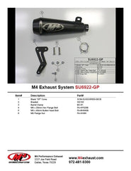 M4 Exhaust Slip-On System with Black Ceramic GP Canister - SU6922-GP