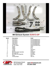 M4 Exhaust Full System with Black GP Canister - SU6972-GP