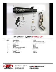 M4 Exhaust Slip-On System with Black Satin GP Canister - SU9122-GP