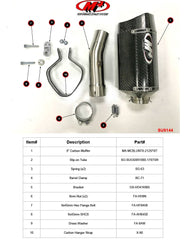 M4 Exhaust Slip-On with Carbon TECH1 Canister - SU9144