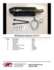 M4 Exhaust Slip-On with Carbon MC-36 Angular Canister - SU9198