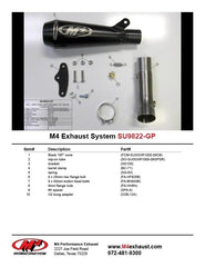 M4 Exhaust Black GP Slip-On - SU9822-GP