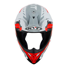 KYT Skyhawk Helmet - Glowing White/Red