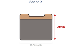 Brembo Brake Pad, Pad Sintered MD 512 HH, Shape X