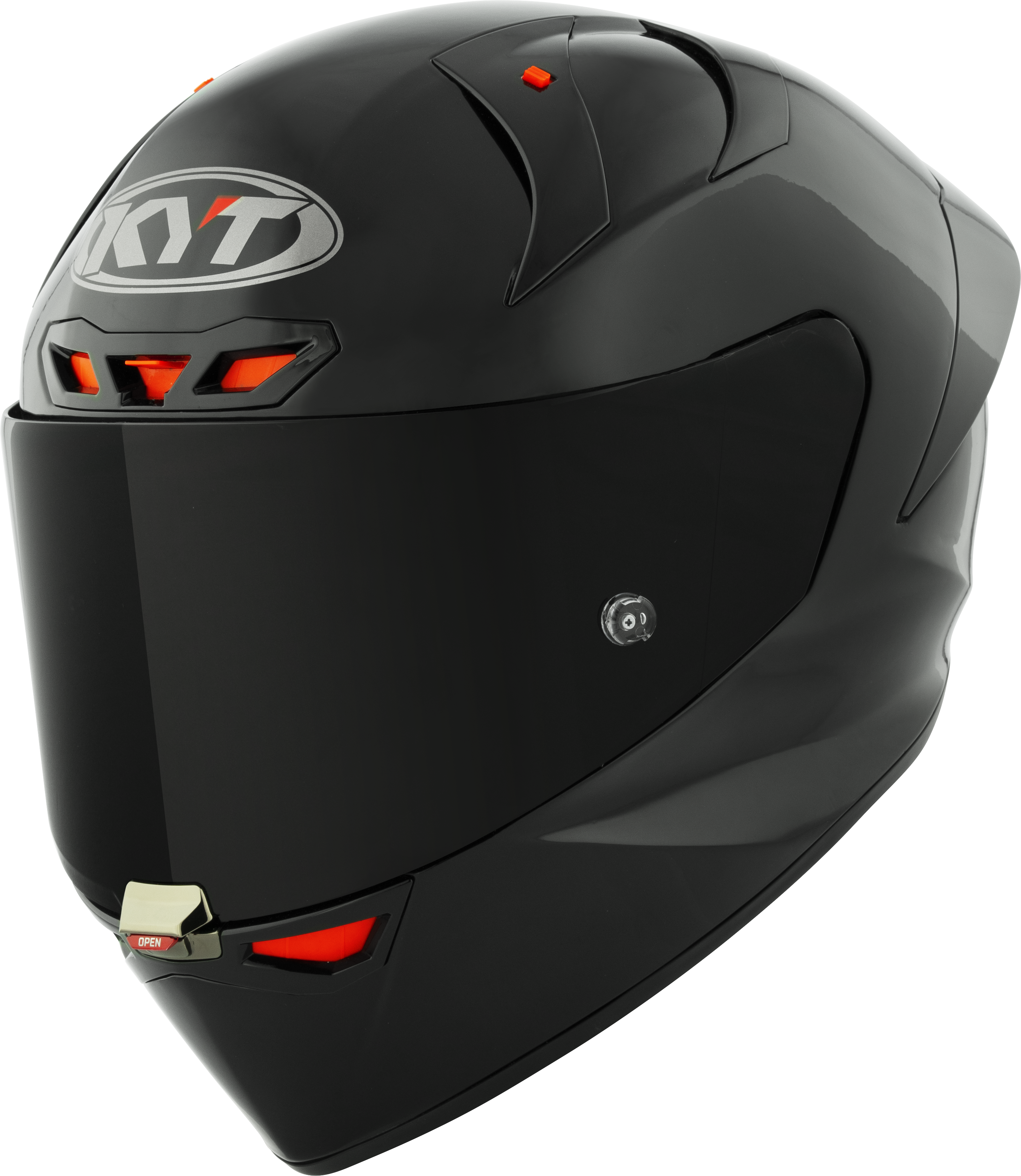 KYT KX-1 Race GP Plain Black Glossy Helmet | HHR Performance