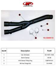 M4 Exhaust Black CAT Eliminator - YA-CEKR115