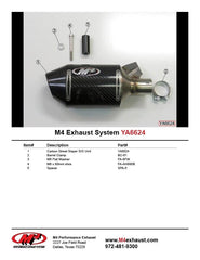 M4 Exhaust Street Slayer Slip-On with Carbon Canister - YA6624