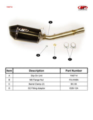 M4 Exhaust Slip-On with Carbon Fiber Canister - YA6714