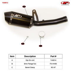 M4 Exhaust Slip-On with Carbon Fiber Canister - YA6912