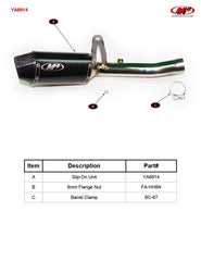 M4 Exhaust Slip-On with Carbon Fiber Canister - YA6914