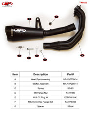M4 Exhaust All Black Full System Featuring The RM1 Style Canister - YA6922