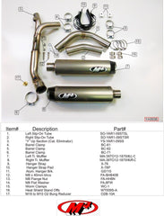 M4 Exhaust Undertail CAT Eliminator Slip-On with Titanium Canisters - YA9936