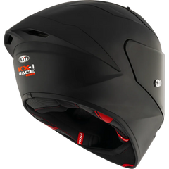KYT KX-1 Race GP Helmet Plain Black (Matte)